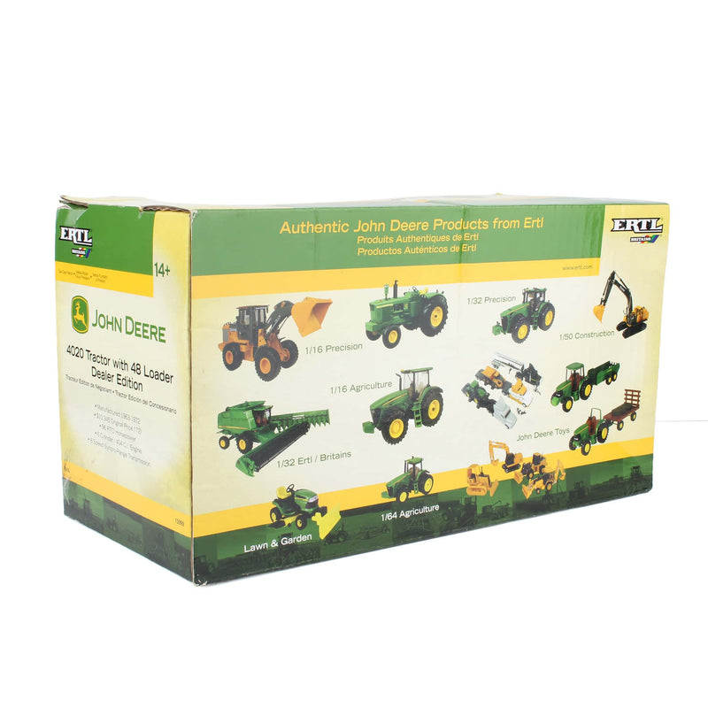 1/16 John Deere 4020 Tractor with 48 Loader and Chains by ERTL, Dealer Edition