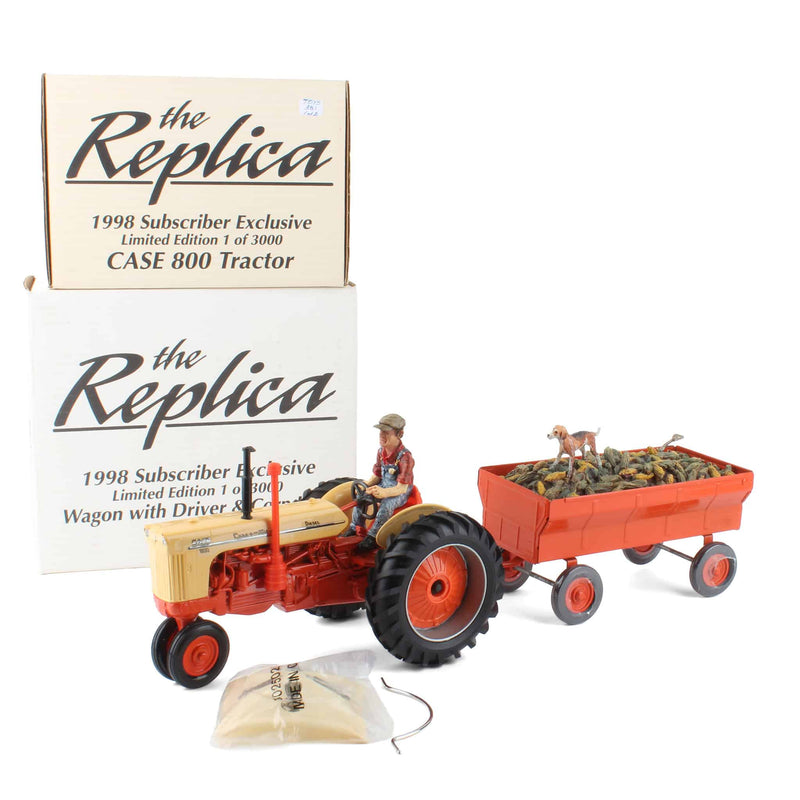 1/16 Case 800 Tractor with Wagon, Corn Load & Driver Set, 1 of 3000 Made