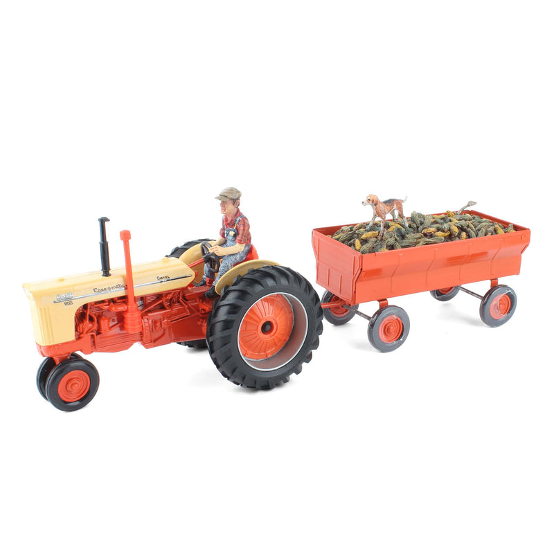 1/16 Case 800 Tractor with Wagon, Corn Load & Driver Set, 1 of 3000 Made