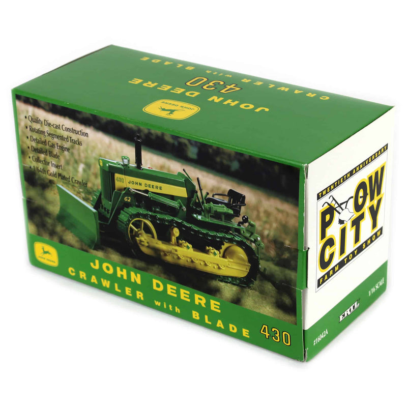 1/16 Limited Edition John Deere 430 Crawler with Blade & 1/64 GOLD 430 Crawler by ERTL