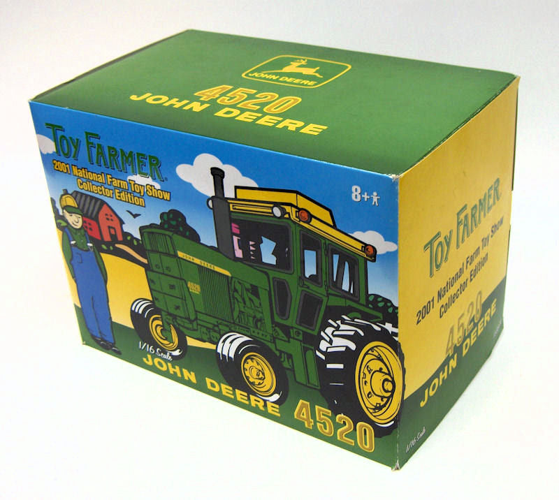 1/16 John Deere 4520 Tractor w/ Cab, 2001 National Farm Toy Show Tractor by ERTL - LOOSE