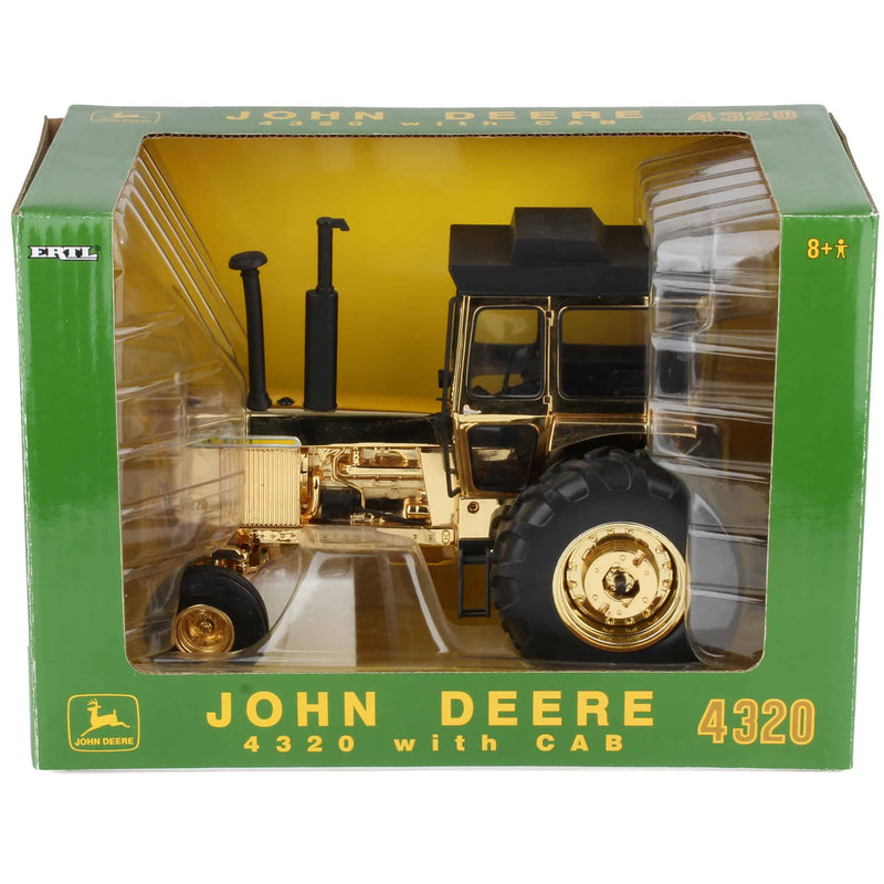 GOLD Chrome ~ 1/16 John Deere 4320 Tractor with Cab by ERTL, 25th Annual 2005 Plow City Show