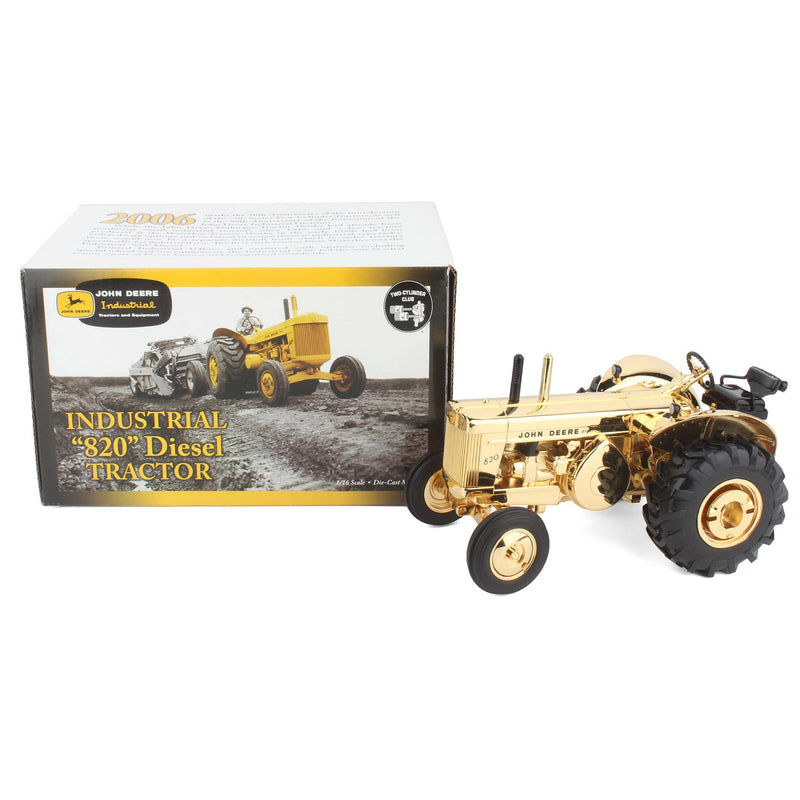 Gold Chase ~ 1/16 Gold John Deere 820 Industrial Tractor by ERTL, 2006 Two Cylinder Club & 50th Anniversary