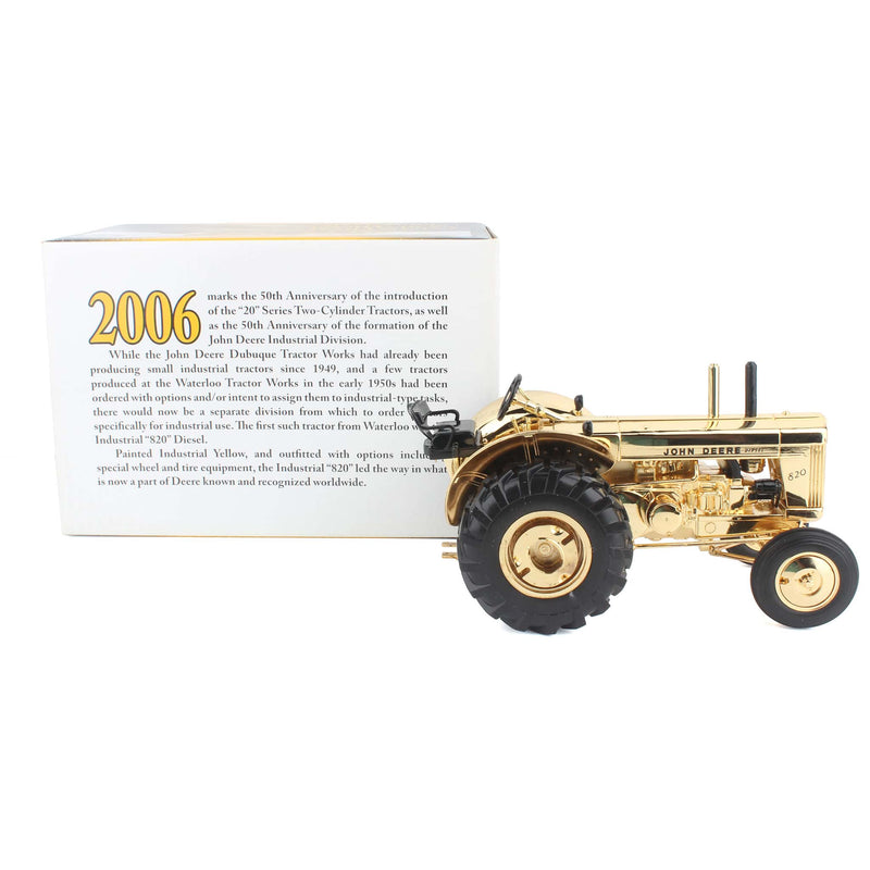 Gold Chase ~ 1/16 Gold John Deere 820 Industrial Tractor by ERTL, 2006 Two Cylinder Club & 50th Anniversary