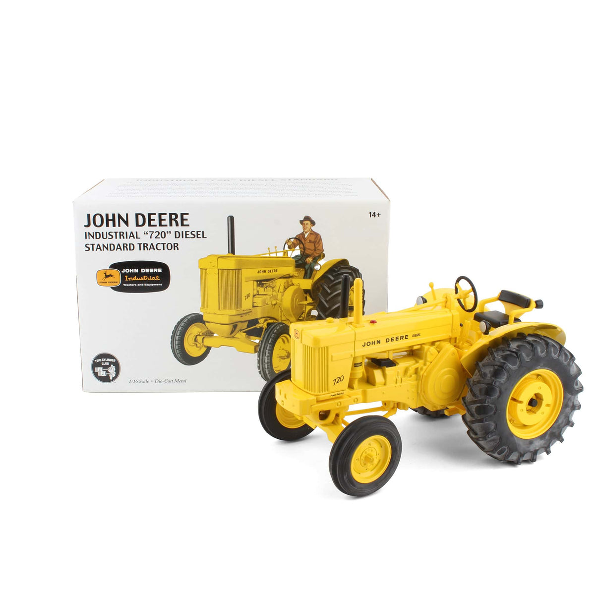 1/16 John Deere 720 Industrial Yellow Tractor by ERTL, 2008 Two