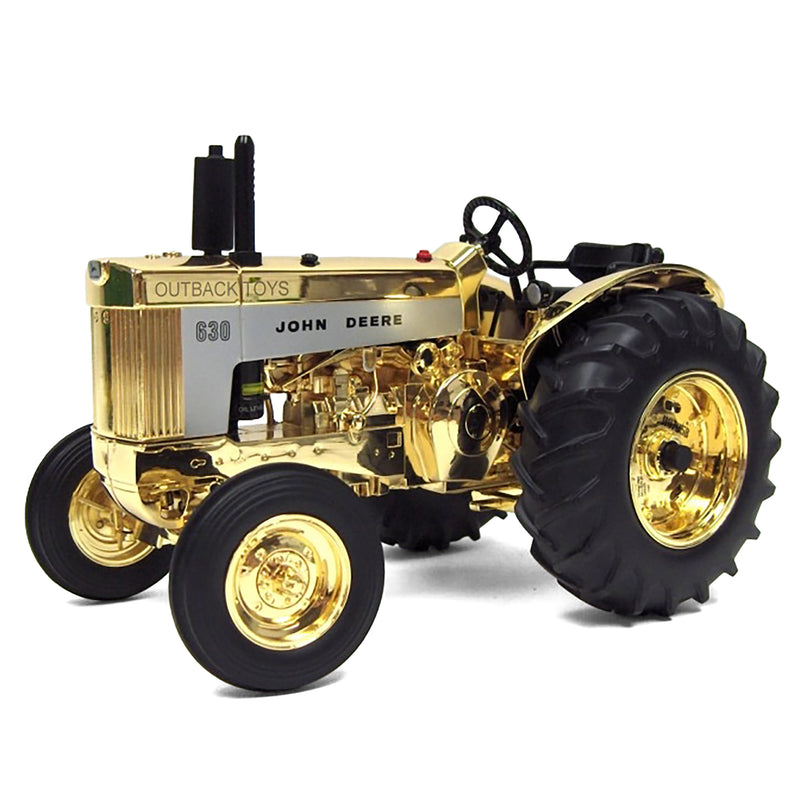 Gold Chrome Chase ~ 1/16 John Deere 630 Tractor by ERTL, Limited Edition 2009 Two Cylinder XIX Award Version