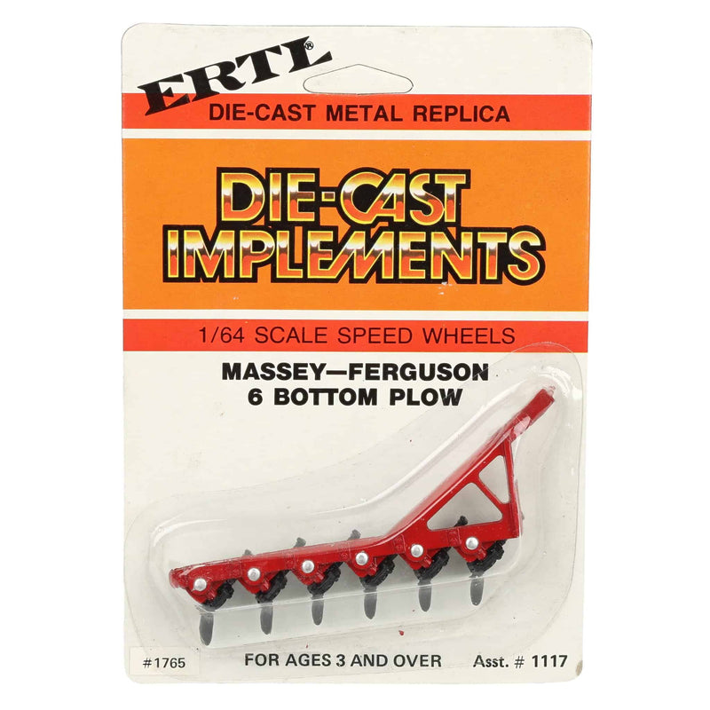 1/64 Massey Ferguson 6 Bottom Plow by ERTL