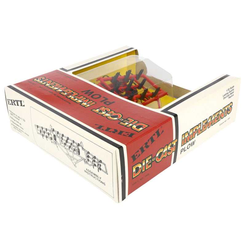 1/32 Vintage Red Minimum Tillage Plow with Gray Wheel Rims by ERTL