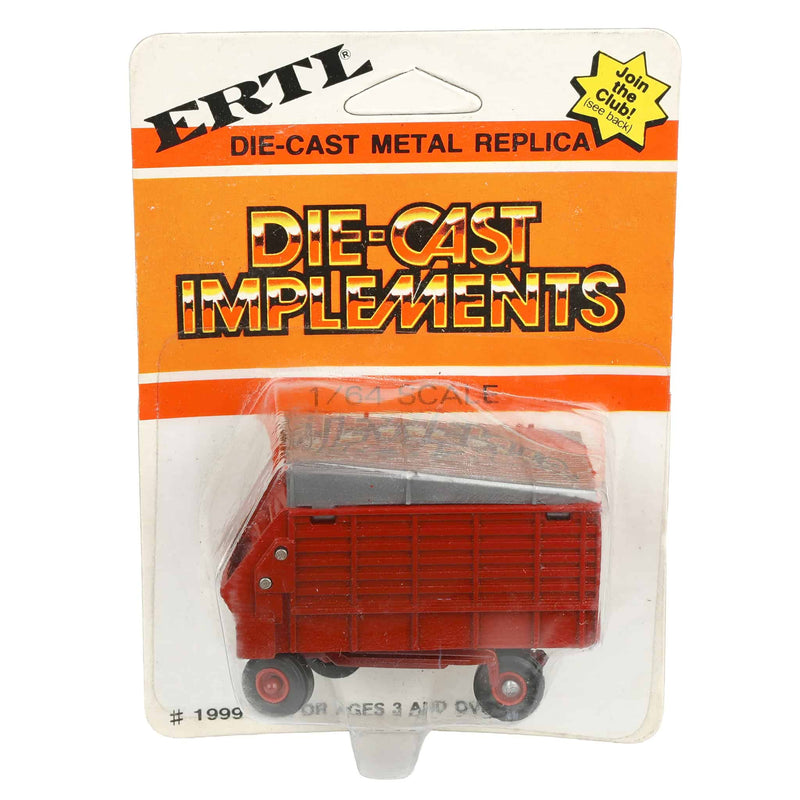 1/64 Red Diecast Forage Wagon with Red Rims