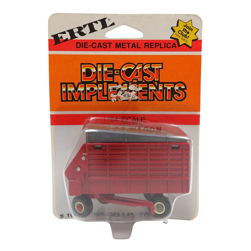 1/64 Red Diecast Forage Wagon with White Rims