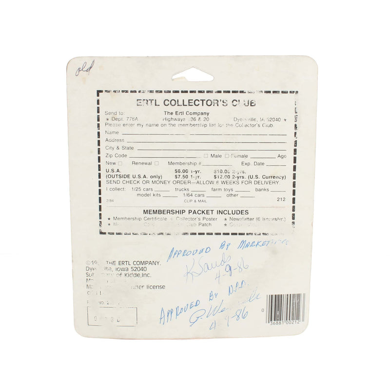 1/64 1980s Case IH 2594 Tractor with Loader ERTL Production Sample, Signed by Pat Wessels