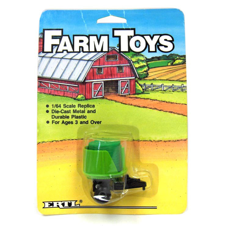 1/64 Green Hay Grinder with Bale, Made in 1986 by ERTL