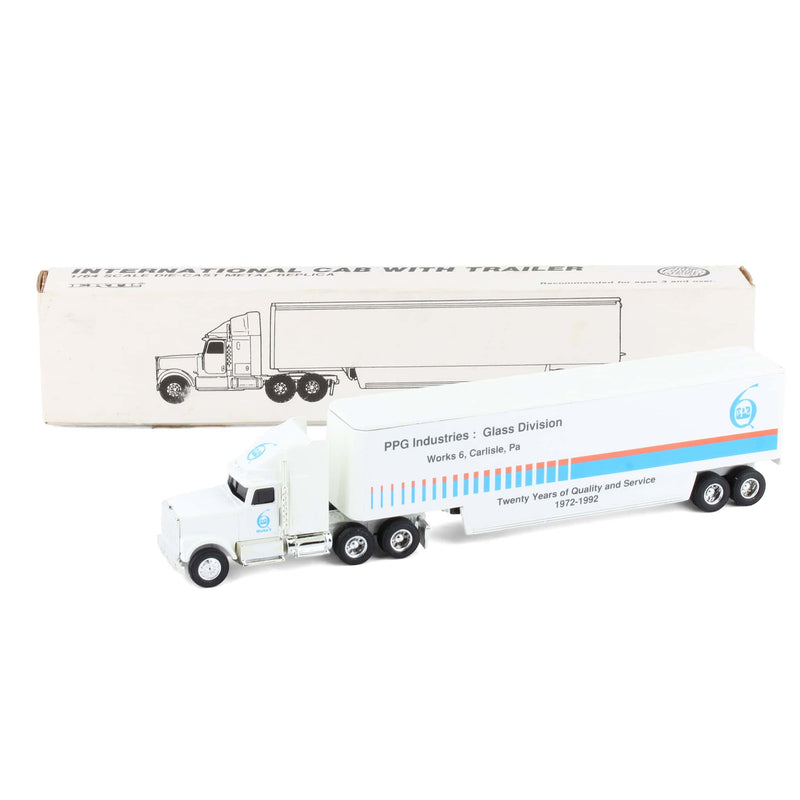 1/64 International Navistar Semi Truck with PPG Industries Glass Division Box Trailer by ERTL