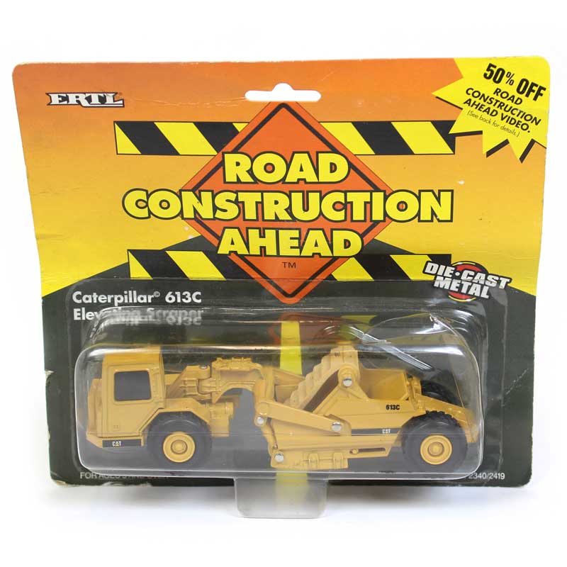 1/64 Diecast Caterpillar 613C Elevating Scraper by ERTL
