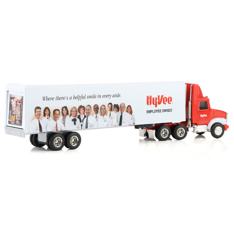 1/64 White GMC Truck with Cab & Hy-Vee Box Trailer