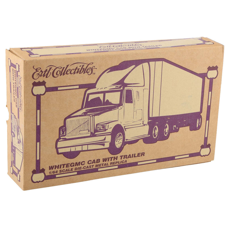 1/64 White GMC Truck with Cab & Hy-Vee Box Trailer