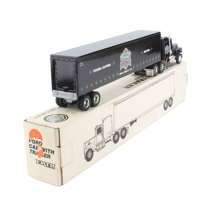 1/64 Ford LTL-9000 with Sleeper Semi Truck & 1992 Dallas Cowboys Super Bowl Box Trailer by ERTL