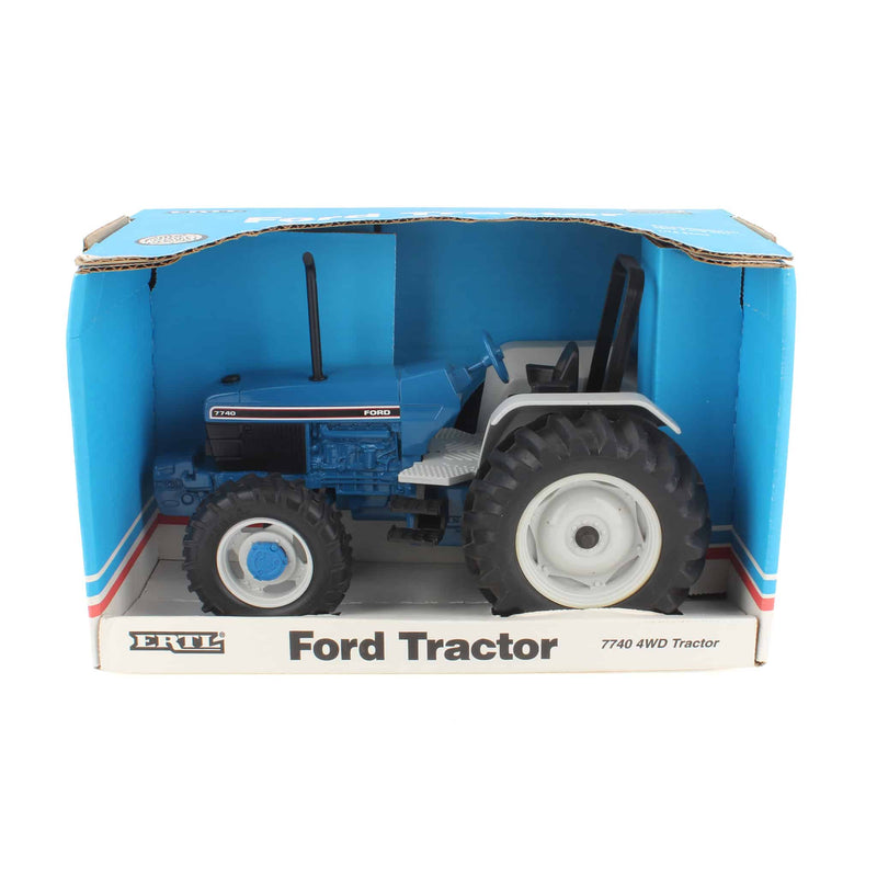 1/16 New Holland 7740 with ROPS and MFD with White Floorboard and Fenders by ERTL