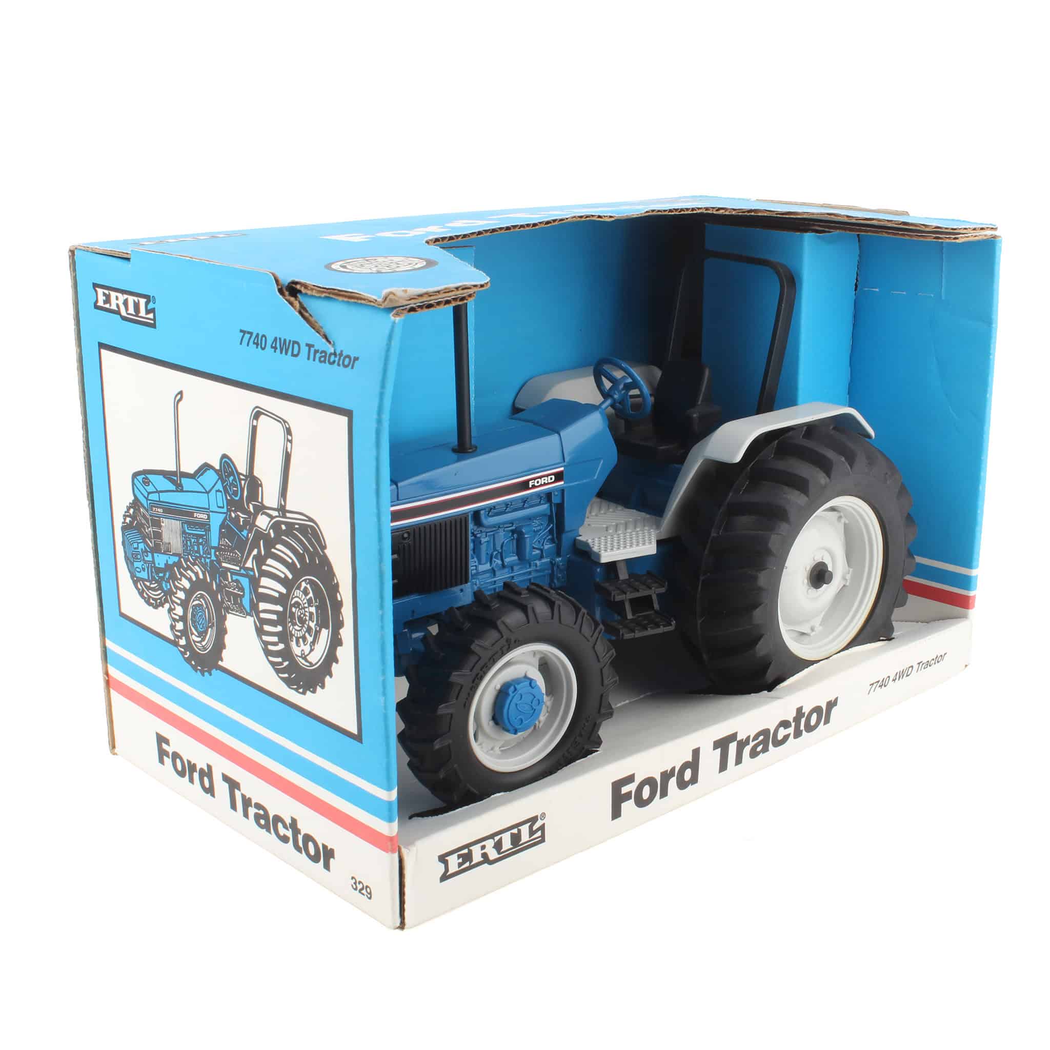 1/16 New Holland 7740 Tractor with ROPS and MFD with White