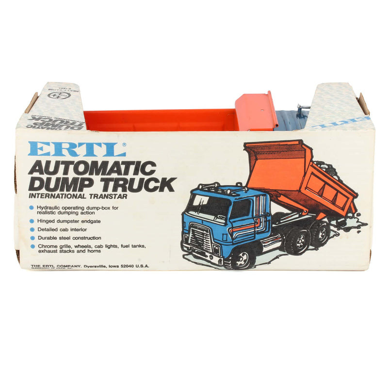 1/16 International Transtar Blue & Orange Automatic Dump Truck with Hydraulic Operating Dump Box by ERTL
