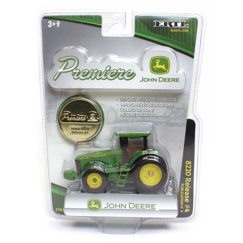 1/64 John Deere 8220 Tractor, ERTL Premiere Release #4, Muddy Version