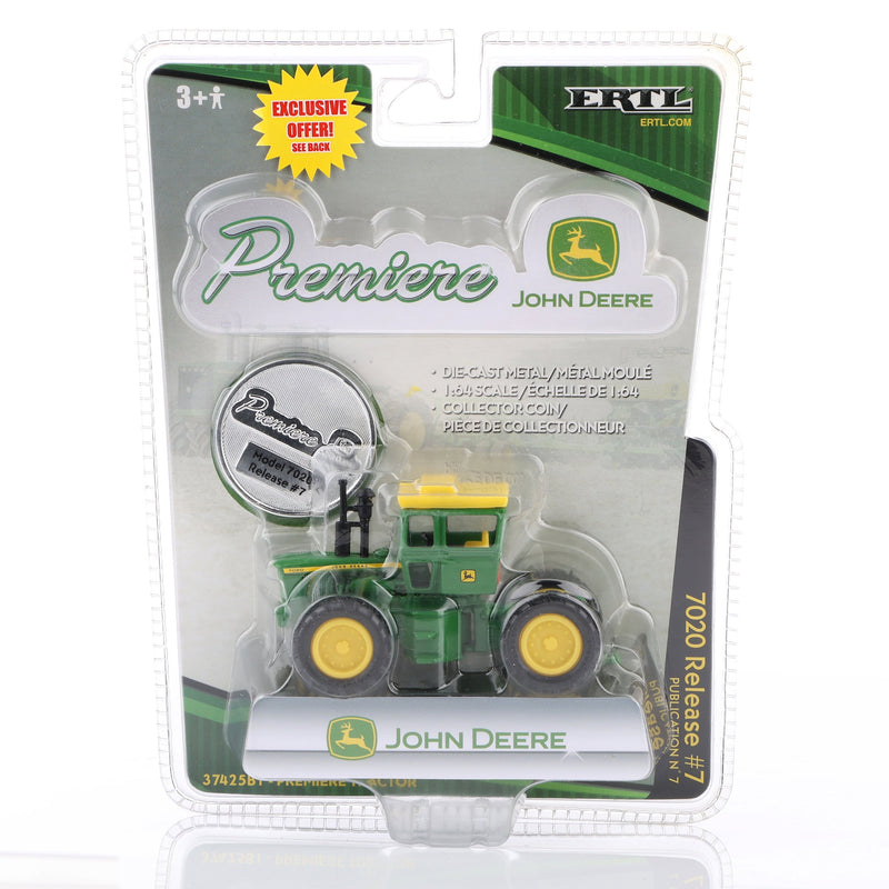 1/64 John Deere 7020, ERTL Premiere Series #7 (Includes Medallion)
