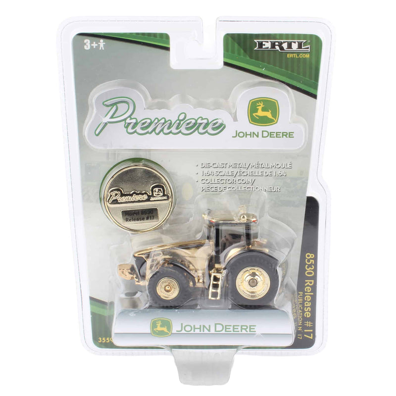 1/64 Gold John Deere 8530 Tractor, ERTL Premiere Series #17