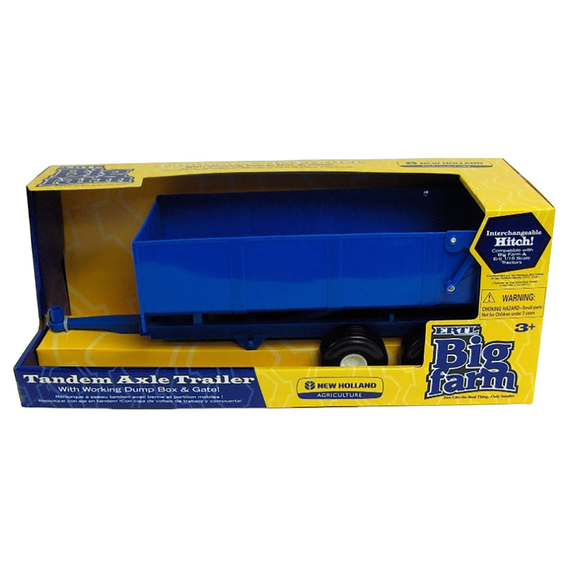 1/16th Blue Tandem Axle Trailer with Hydraulic Dump and Opening End-Gate “Big Farm Series