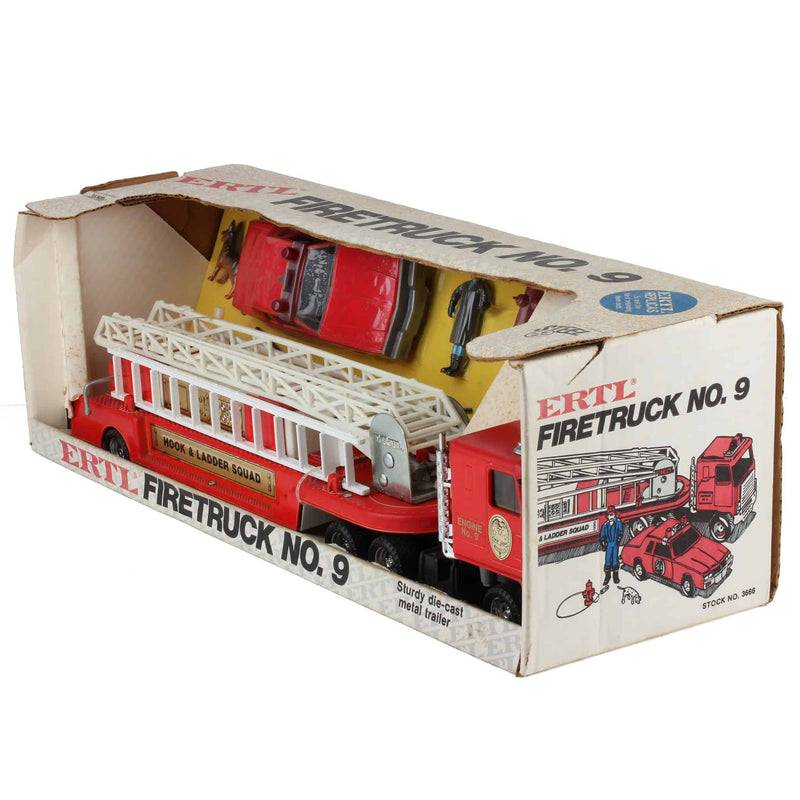 Midville Fire Department Engine #9 Hook & Ladder Squad with Car and Accessaries by ERTL