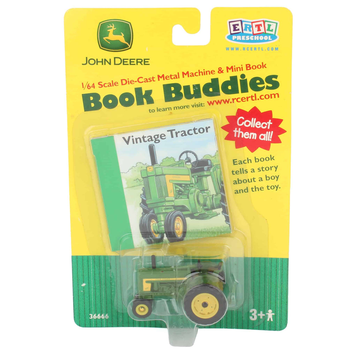 1/64 John Deere 620 Narrow Front Tractor with Book by ERTL
