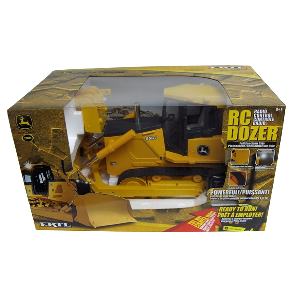 John Deere Radio Control 850J RC Bull Dozer by ERTL, 24in Long