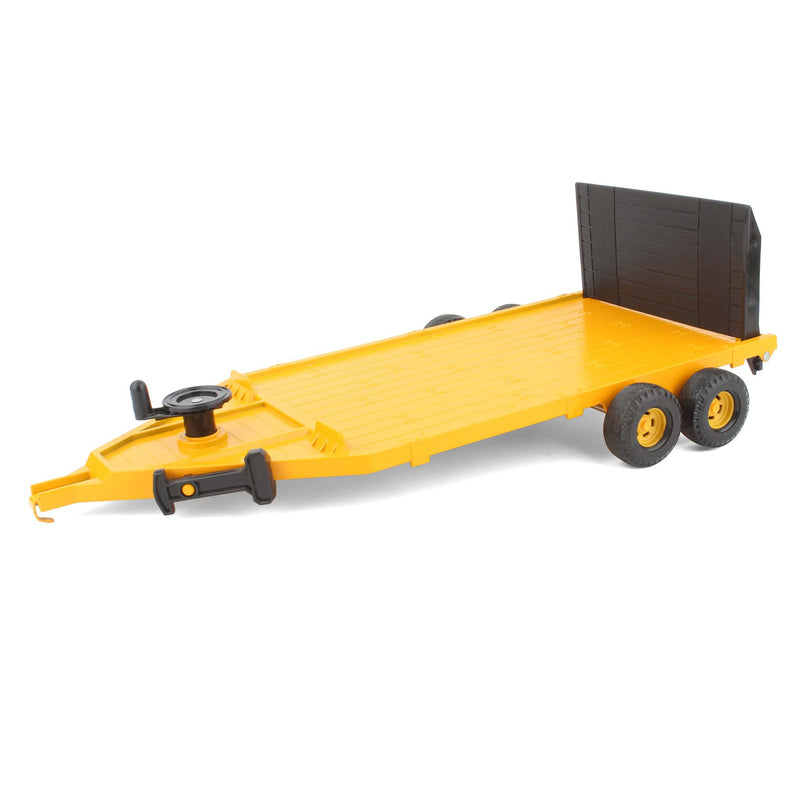 1/16 Yellow Dual Axle Machinery Trailer & Unloading Ramp - LOOSE