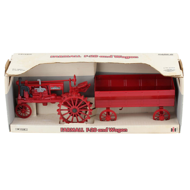 1/16 IH Farmall Red F-20 Tractor and Wagon with Steel Wheels by ERTL