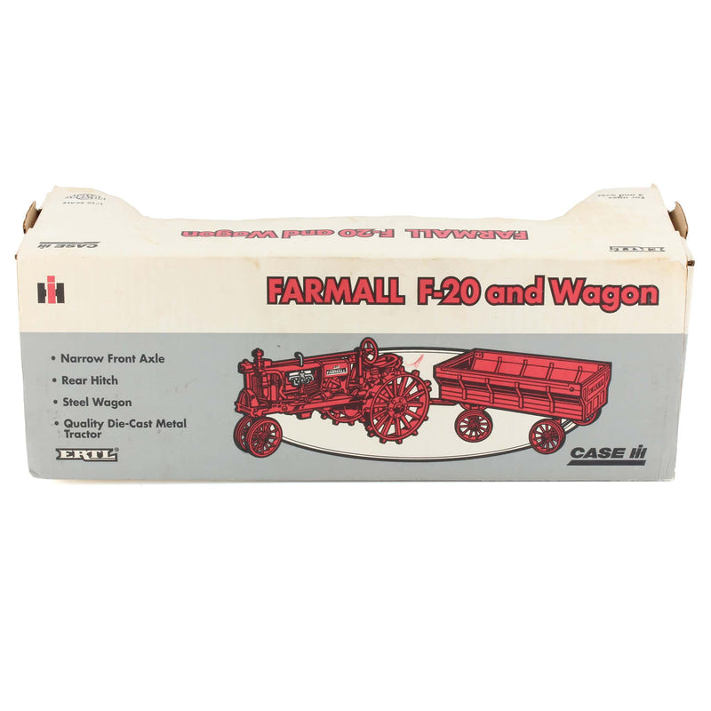 1/16 IH Farmall Red F-20 Tractor and Wagon with Steel Wheels by ERTL