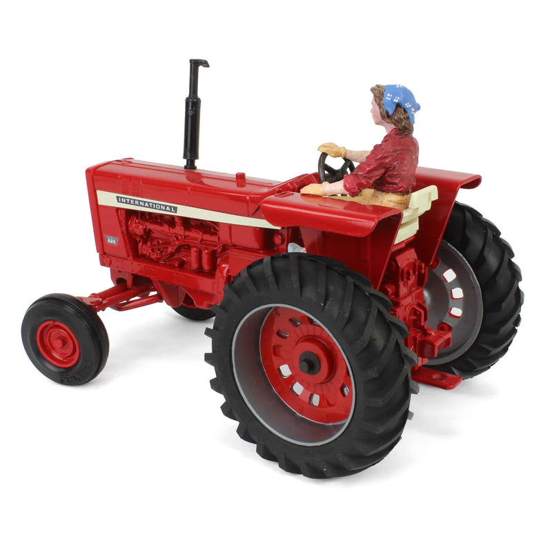 (B&D) 1/16 International 826 Tractor with Lowell Davis Figurine, Foxfire Farm Miss Charlotte - Damaged Item