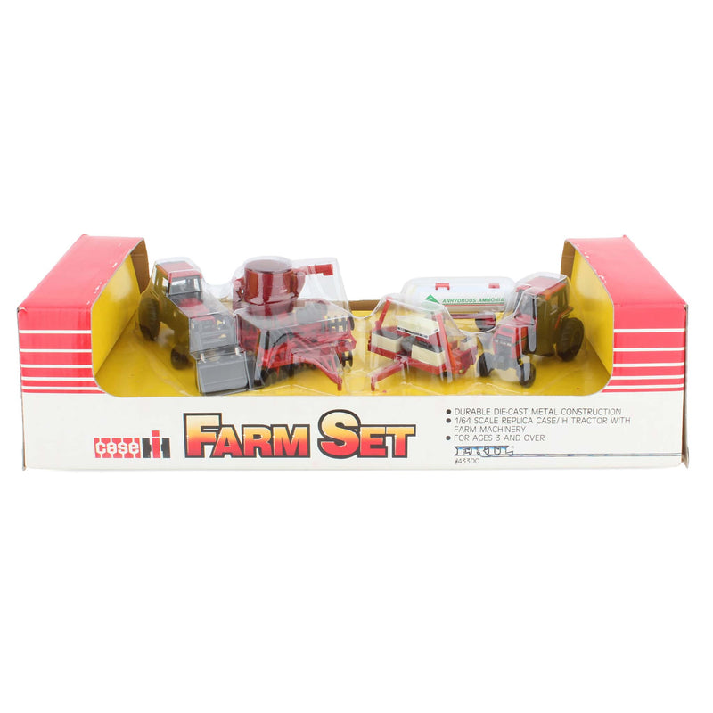 1/64 Case IH Farm Set w/ 2594 Tractors, Grinder, Planter, Ammonia Tank & Disk by ERTL