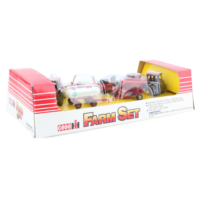 1/64 Case IH Farm Set w/ 2594 Tractors, Grinder, Planter, Ammonia Tank & Disk by ERTL