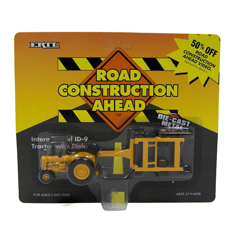 1/64 International Harvester ID-9 Industrial Tractor with Yellow Disk by ERTL