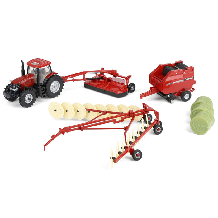 1/64 Case IH Haying Set with Tractor, Baler, Mower & Hay Rake by ERTL Image