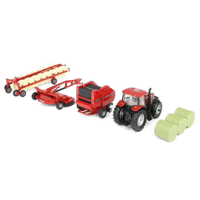 1/64 Case IH Haying Set with Tractor, Baler, Mower & Hay Rake by ERTL Image