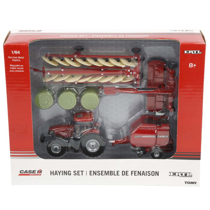 1/64 Case IH Haying Set with Tractor, Baler, Mower & Hay Rake by ERTL Image