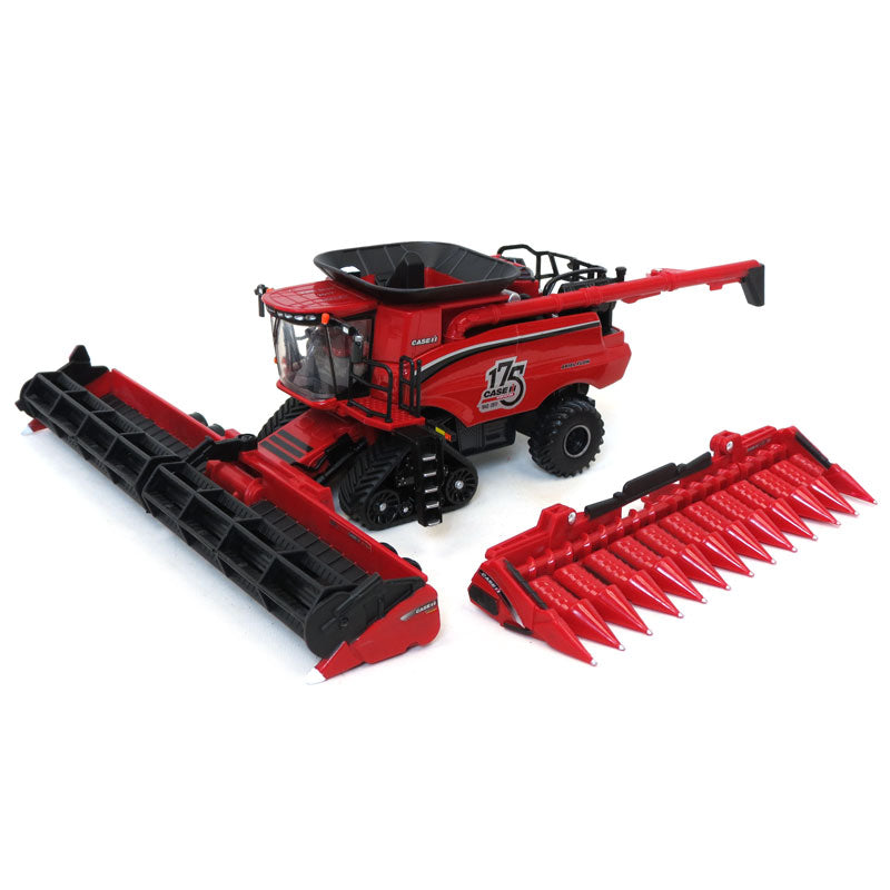 (B&D) 1/64 Limited 175th Anniversary Case IH Track Combine with both Heads, 2017 Farm Show Edition - Damaged Box