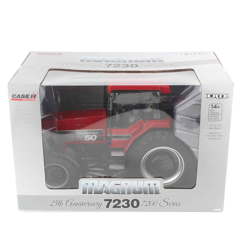 Chase Unit ~ 1/16 Case IH Magnum 7230 Tractor with MFD & Mark 50 Decals by ERTL, 7200 Series 25th Anniversary - Factory Error
