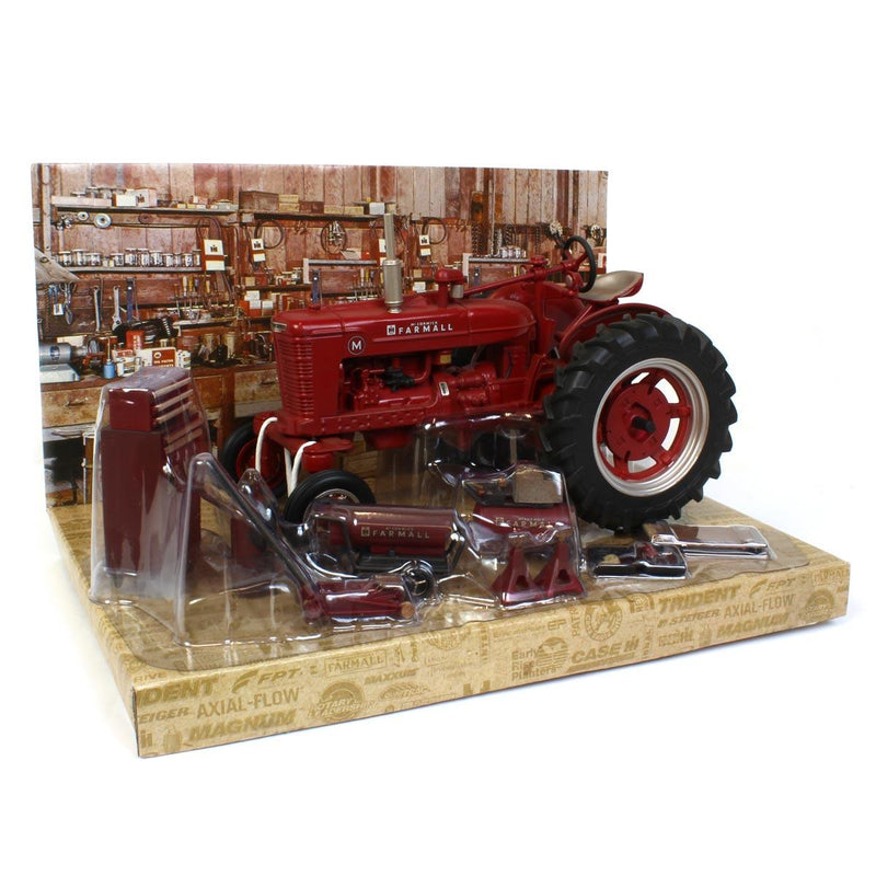 1/16 ERTL 75th Anniversary Dusty IH Farmall M Wide Front Tractor with Accessories