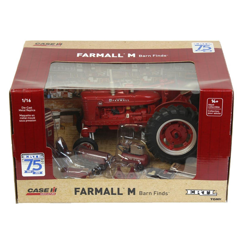 1/16 ERTL 75th Anniversary Dusty IH Farmall M Wide Front Tractor with Accessories