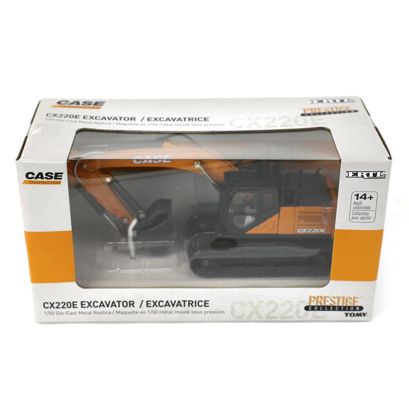 (B&D) 1/50 CASE CX220E Excavator, ERTL Prestige Collection - Damaged Box