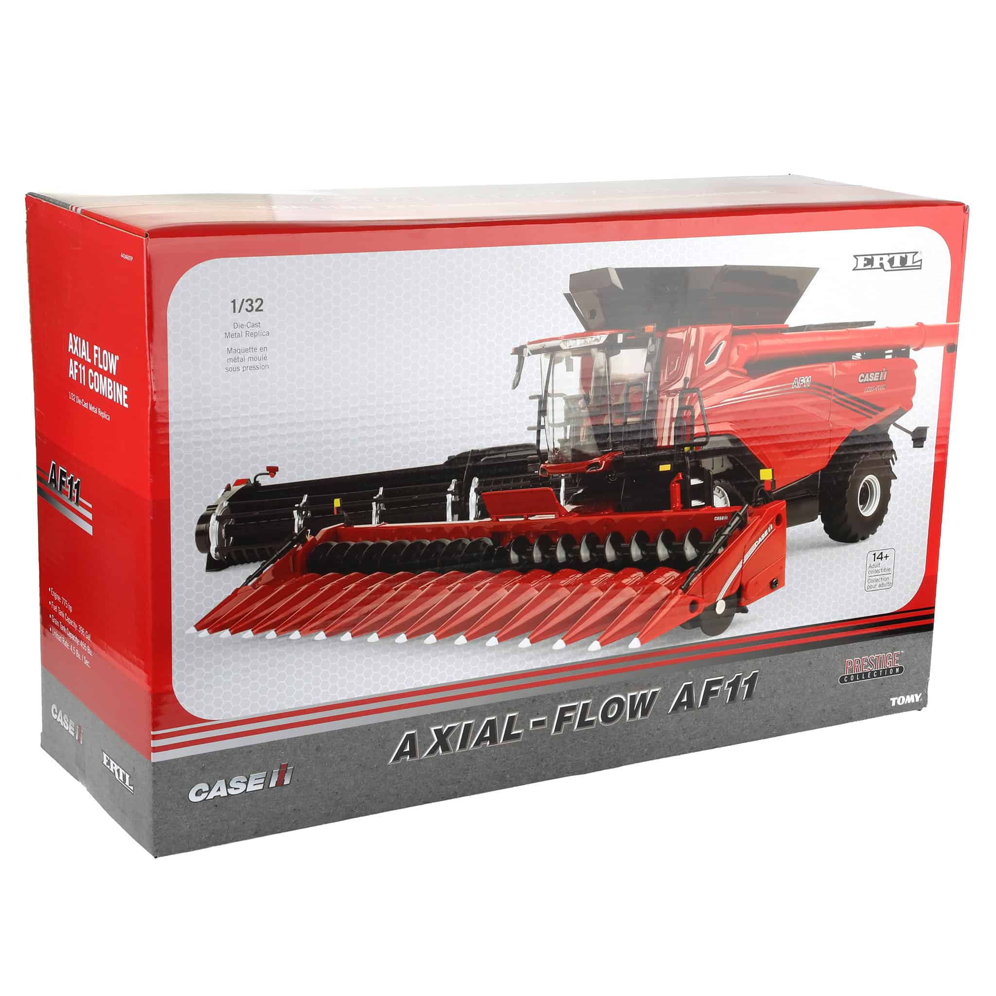 1/32 Case IH AF11 Tracked Combine with Corn & Draper Heads