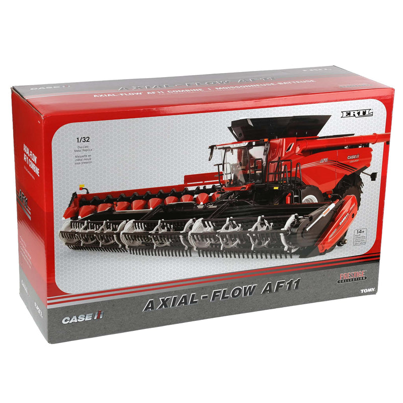 (B&D) 1/32 Case IH Axial-Flow AF11 Combine with Draper & Corn Heads, ERTL Prestige Collection - Damaged Box