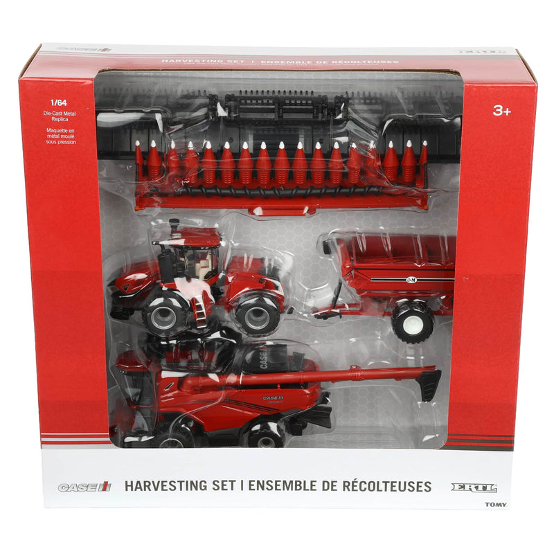 1/64 Case IH Harvesting Set with Axial-Flow AF10 Combine, Steiger 645 Tractor, & J&M Grain Cart by ERTL