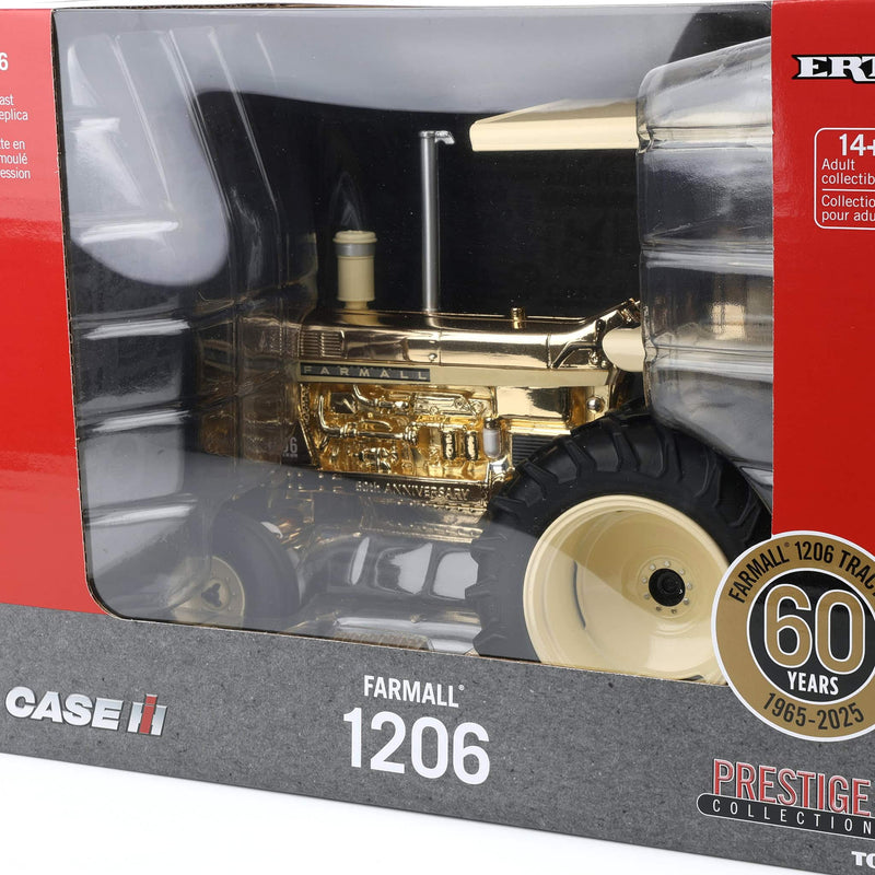 Gold Chrome Chase Unit ~ 1/16 Farmall 1206 with Rear Duals, 60th Anniversary Limited Edition